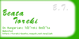 beata toreki business card